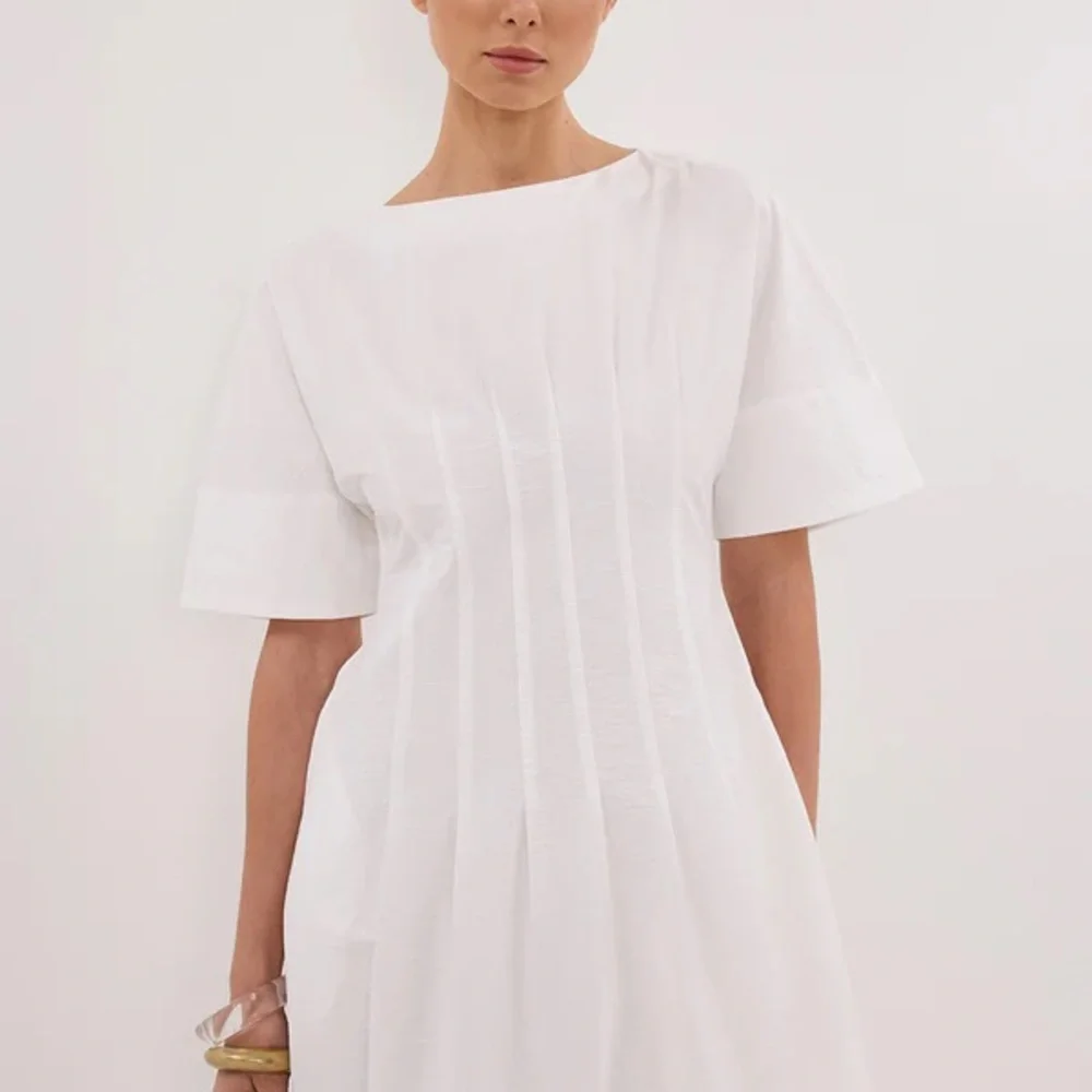 DISSH DAPHNE WHITE SLEEVED MIDI DRESS - Picture 3 of 6